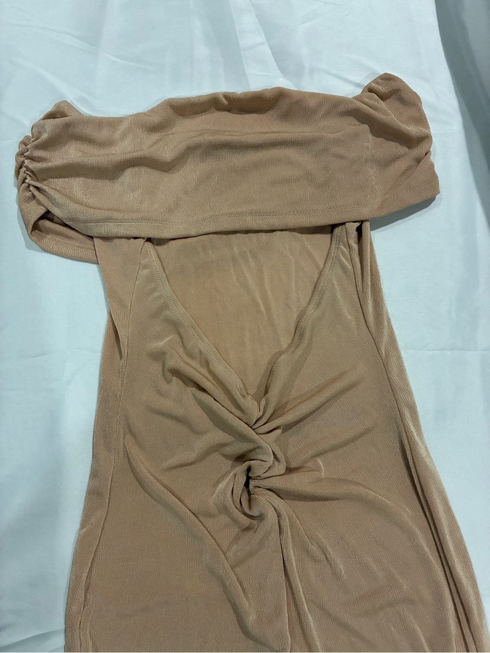 SHEIN Twist-Front Off-Shoulder Camisole in Nude